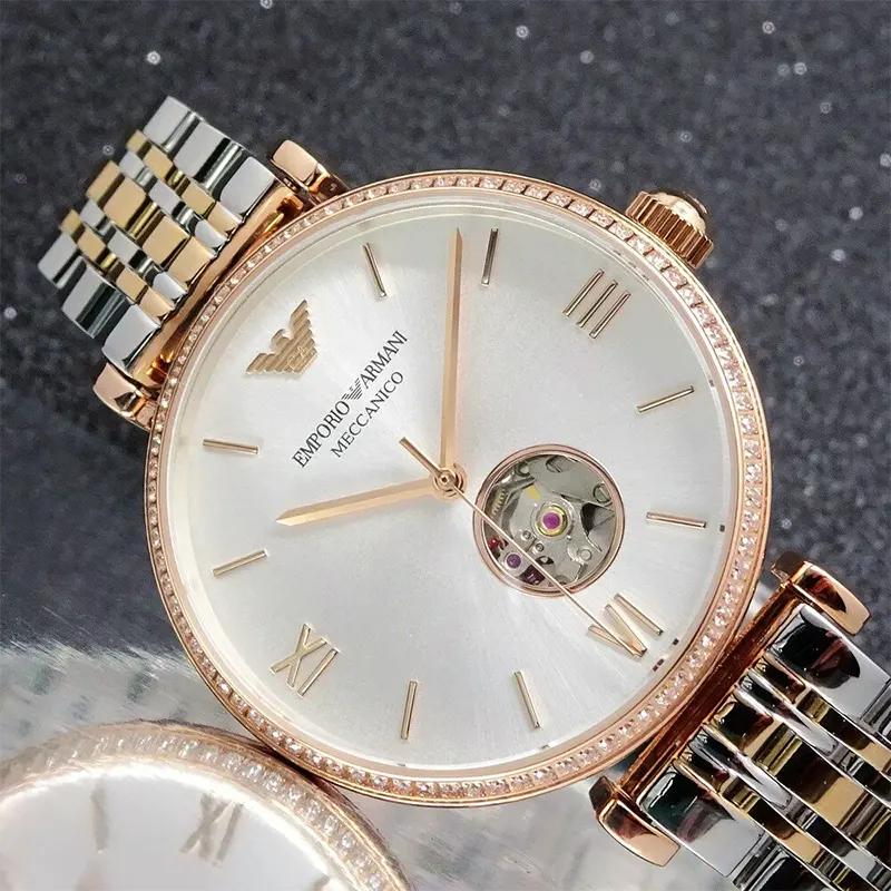 Emporio Armani Automatic Two-tone Ladies Watch- AR60019